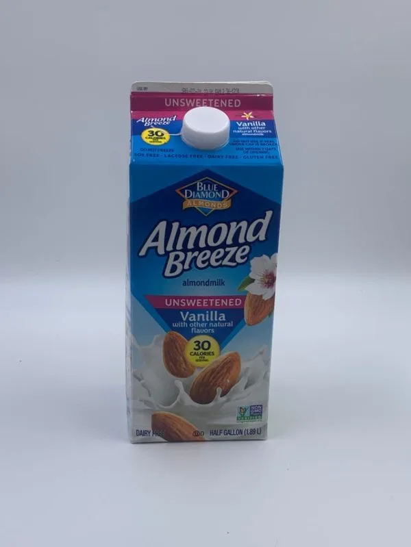 Almond Breeze Original Unsweeted VANILLA Almond Milk 1/2 gallon