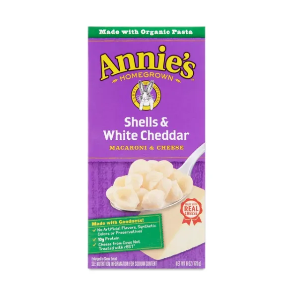 Annie's Shells Pasta & White Cheddar 6oz