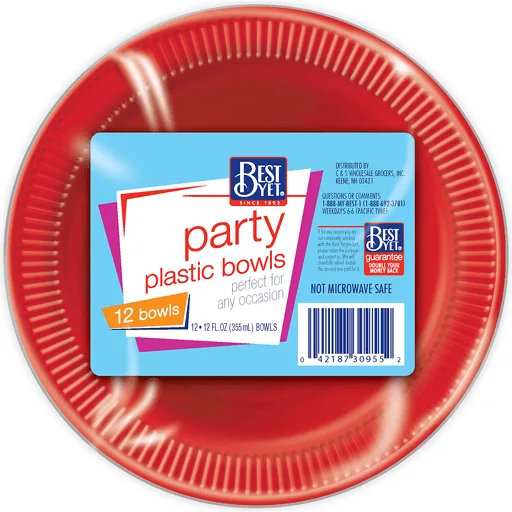 Best Yet Plastic 12oz Party Bowls 12 count