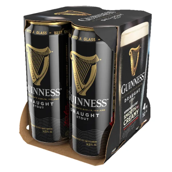 Guinness Draught Stout 14.9oz Cans 4 Pack