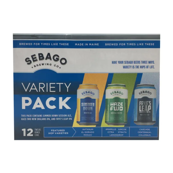 Sebago Brewing Co. 12oz Cans 12 Pack - Variety Pack