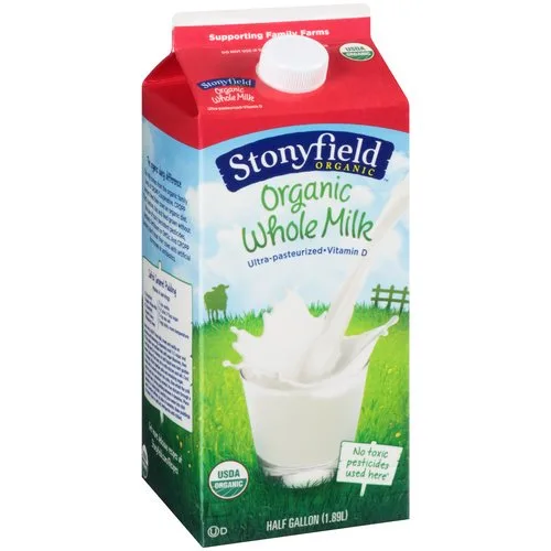 Stoneyfield Whole Milk 1/2 Gallon