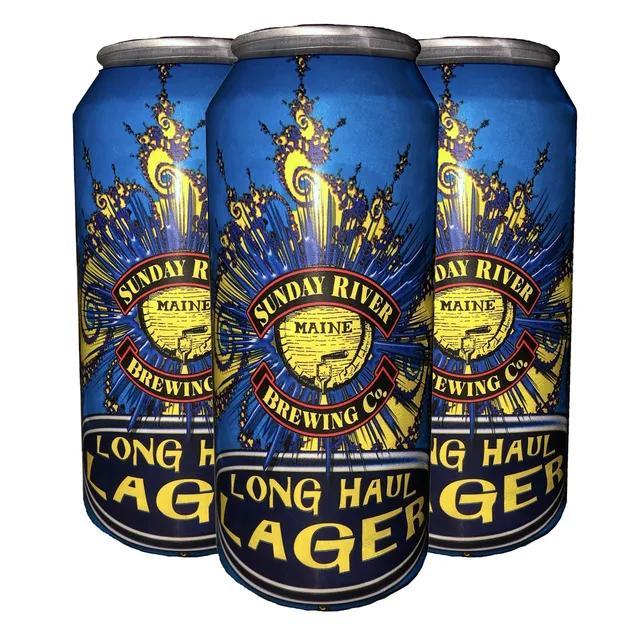 Sunday River Brewing Co. Long Haul Lager 16oz Cans 4 Pack