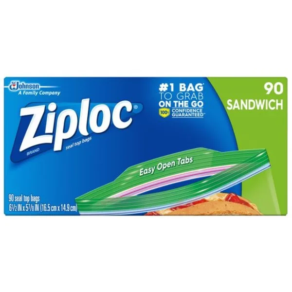Ziploc Bags - Sandwich - 90 Count