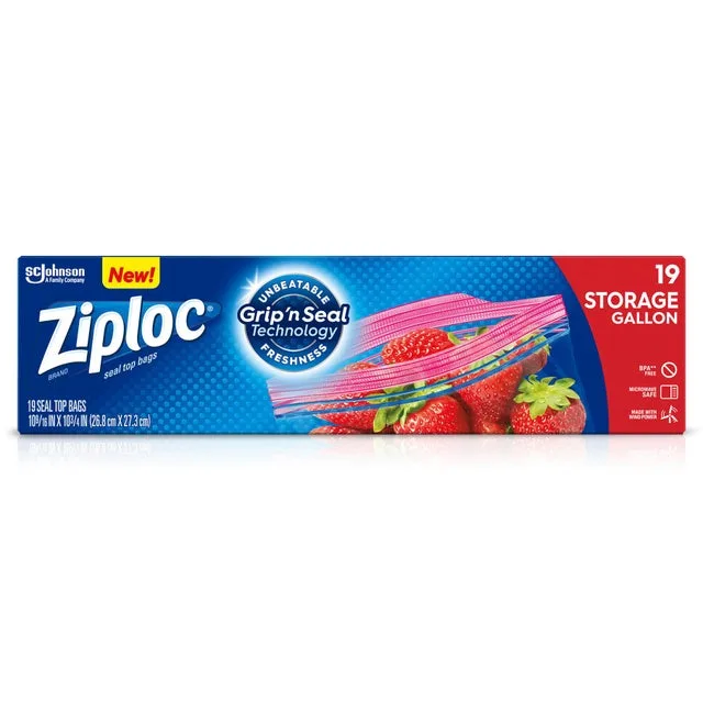 Ziploc Bags - Storage - Gallon - 19 Count